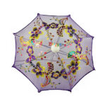 Brautiful Purple 22 Cm Long Ladoo Gopal Ji Umbrella/chhata