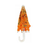 Brautiful Orange 22 Cm Long Ladoo Gopal Ji Umbrella/chhata