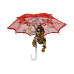 Brautiful Red 22 Cm Long Ladoo Gopal Ji Umbrella/chhata