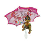 Magenta Ladoo Gopal Ji Umbrella Chhata 22cm decorative umbrella