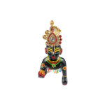 Flexible Red White Jerkin Stone Mukut for Gopal Krishna 3-7 No.