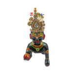 Flexible Red Green Jerkin Stone Mukut for Gopal Krishna 3-7 No.