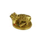 Small Brass Kamdhenu Cow With Calf for puja ghar