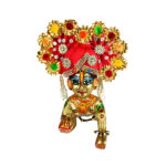 Red Heavy Stonework Pagdi