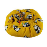 Yellow Panda Print Cotton Bistar For Gopal Ji