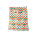 Orange White Cotton Bed Sheet For Laddu Gopal JI