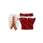 Red Bandhej Dhoti Kurta for Gopal ji