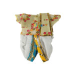 Lemon Bandhej Dhoti Kurta for Gopal ji