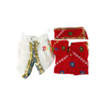 Red Bandhej Dhoti Kurta for Gopal ji