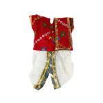 Red Bandhej Dhoti Kurta for Gopal ji