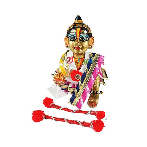 Pink Gujarati Poshak Set for Bal Gopal ji