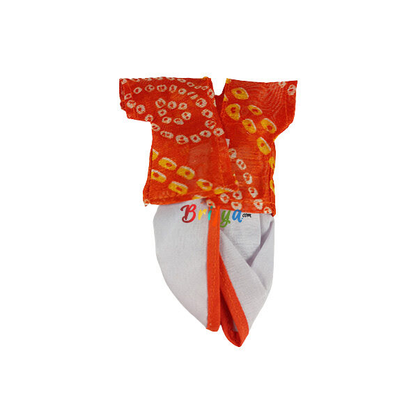 Orange Jaypuri Dhoti Kurta for Bal Gopala