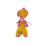 Yellow Pink Dangri Suit with cap for Laddu Ji