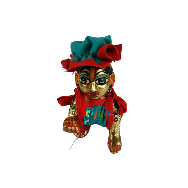 Green Red Dangri Suit with cap for Laddu Ji