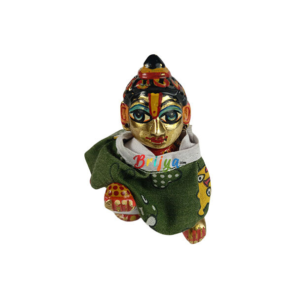 Mehndi green Jabala Suit for Gopal Ji