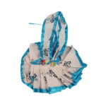 White Skyblue Cotton Frock for Laddu Gopal Ji