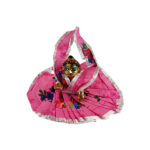 Pink Printed Cotton Frock for Laddu Gopal Ji