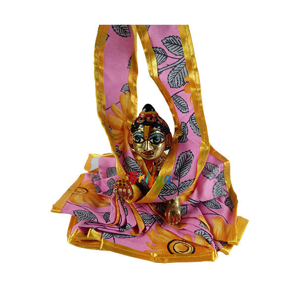 Pink Cotton Frock for Laddu Gopal Ji
