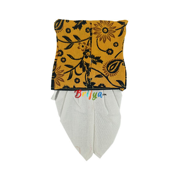 Yellow Printed Kurta Pajama for Kanha Ji