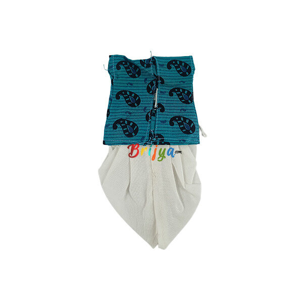 Skyblue Printed Kurta Pajama for Kanha Ji
