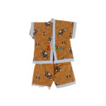 Mustard Printed Night Suit For Bal Gopal ji