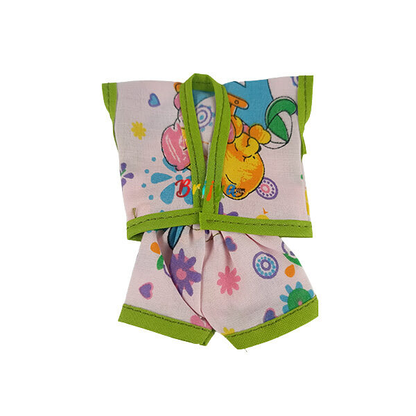 Pink Green Printed Night Suit For Bal Gopal ji