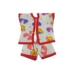 White Red Printed Night Suit For Bal Gopal ji