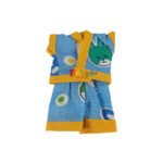 Skyblue Orange Printed Night Suit For Bal Gopal ji