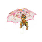 Brautiful Pink 22 Cm Long Ladoo Gopal Ji Umbrella/chhata