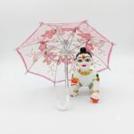 Beautiful Pink 22 Cm Long Ladoo Gopal Ji Umbrella/chhata