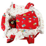 Red White Reversible Bedding Set/Basket/Bister Set For Laddu Gopal Ji