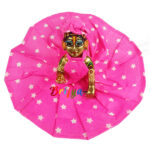 Magenta print Cotton Frock for Bal Gopal Ji 4-7 no.