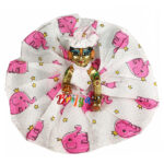 White Elephant print Cotton Frock for Bal Gopal Ji 4-7 no.