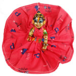 Red print Cotton Frock for Bal Gopal Ji 4-7 no.