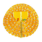 Yellow heavy stone satin ribbon gopal dress