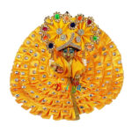 Yellow heavy stone satin ribbon gopal dress