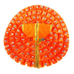 Orange heavy stone satin ribbon gopal dress