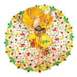 Yellow heavy hand embroidery bal gopal poshak