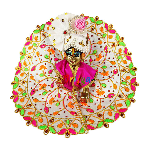 Red heavy hand embroidery bal gopal poshak
