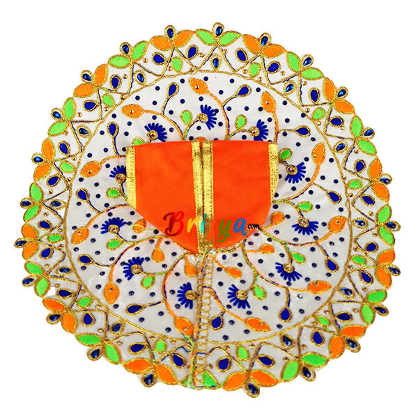 Orange heavy hand embroidery bal gopal poshak