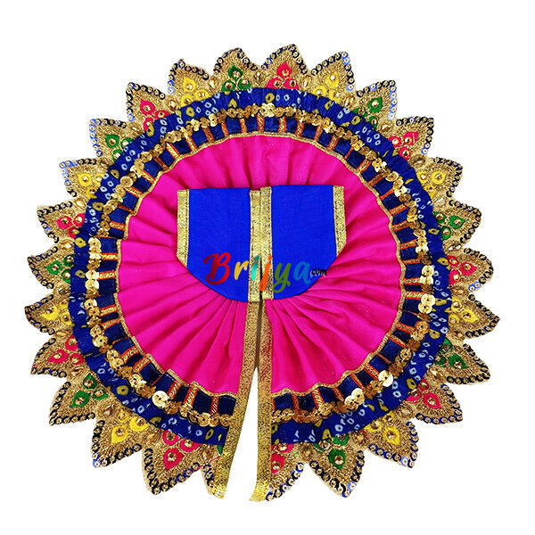 Blue heavy lace work bal gopal Vastra