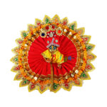 Yellow heavy lace work bal gopal Vastra
