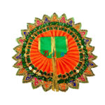 Green heavy lace work bal gopal Vastra