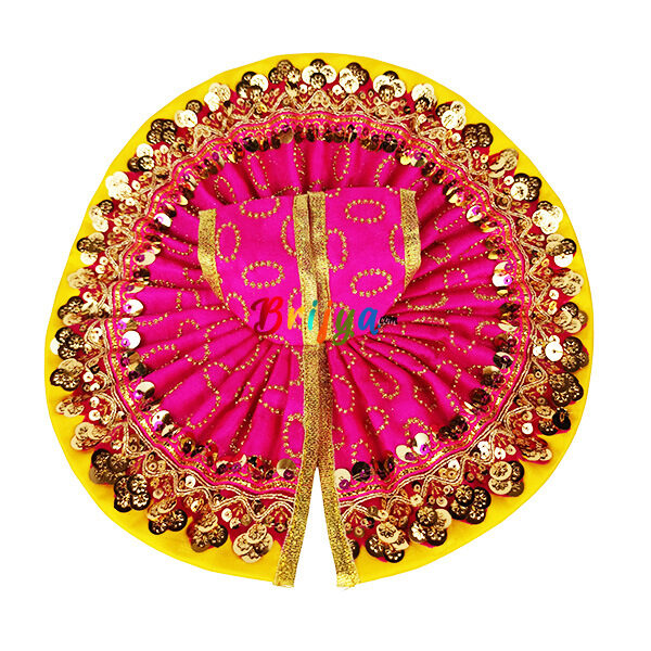 Magenta heavy lace sparkle work gopal ji Vastra