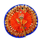 Orange heavy lace sparkle work gopal ji Vastra