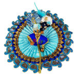 Blue heavy embroidery lace work gopal ji Vastra