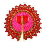 Red heavy embroidery lace work gopal ji Vastra