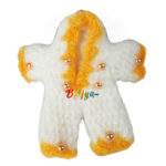 Beautiful Yellow White Woolen Jump Suit For Gopal Ji