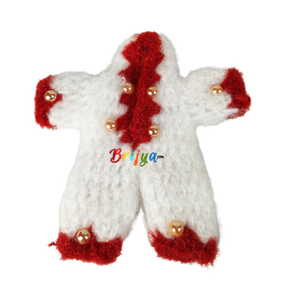 Beautiful Red White Woolen Jump Suit For Gopal Ji