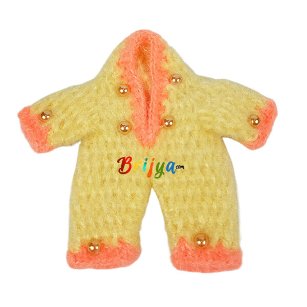 Beautiful Creem Gajri Woolen Jump Suit For Gopal Ji